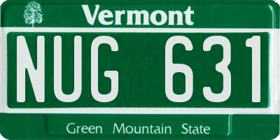 VT license plate NUG631