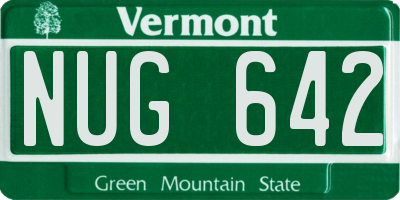 VT license plate NUG642