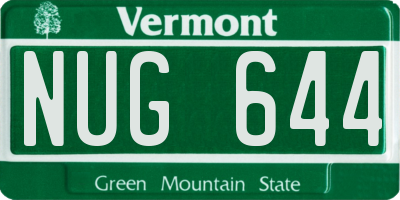 VT license plate NUG644