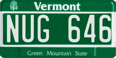 VT license plate NUG646