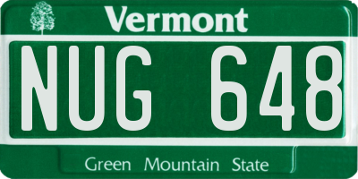 VT license plate NUG648