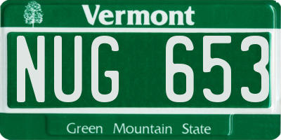 VT license plate NUG653
