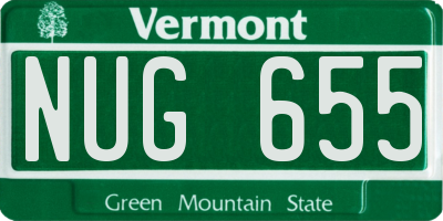 VT license plate NUG655