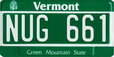 VT license plate NUG661