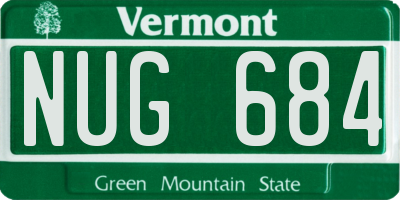 VT license plate NUG684