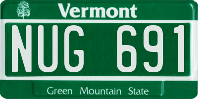 VT license plate NUG691
