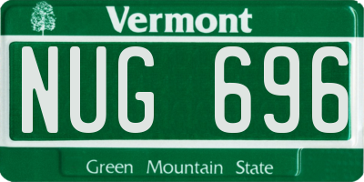 VT license plate NUG696