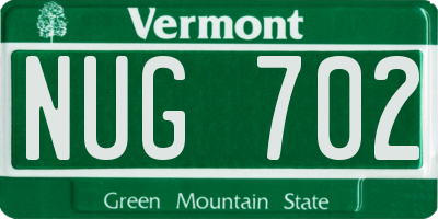 VT license plate NUG702