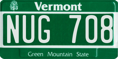 VT license plate NUG708