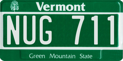 VT license plate NUG711