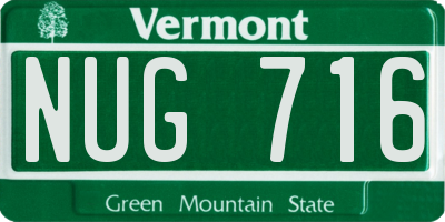 VT license plate NUG716