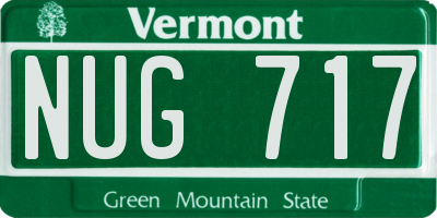 VT license plate NUG717