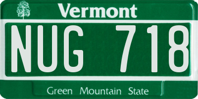 VT license plate NUG718