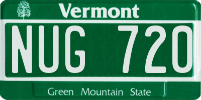VT license plate NUG720