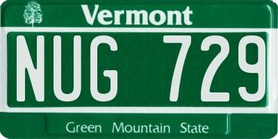 VT license plate NUG729