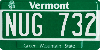 VT license plate NUG732