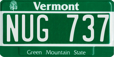 VT license plate NUG737