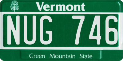 VT license plate NUG746