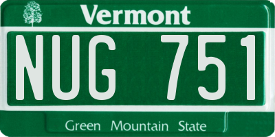VT license plate NUG751