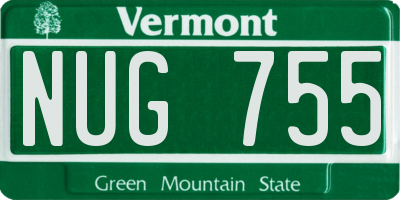 VT license plate NUG755
