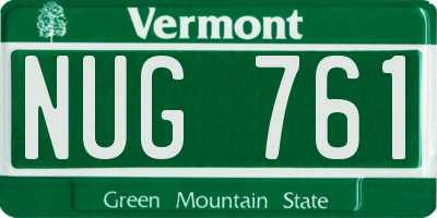VT license plate NUG761