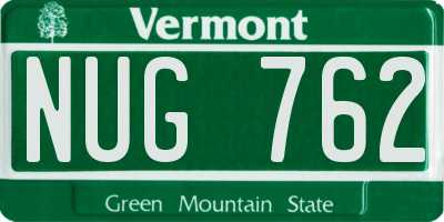 VT license plate NUG762