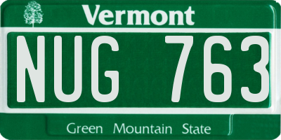 VT license plate NUG763