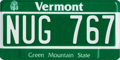 VT license plate NUG767