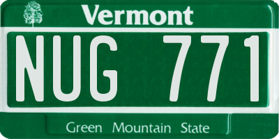 VT license plate NUG771