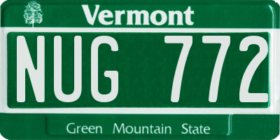 VT license plate NUG772