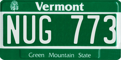 VT license plate NUG773
