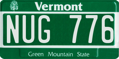 VT license plate NUG776