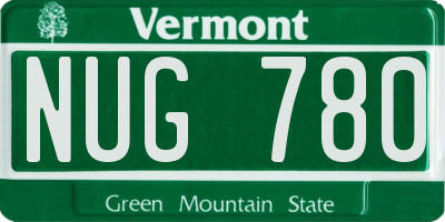 VT license plate NUG780