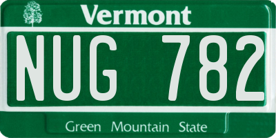 VT license plate NUG782