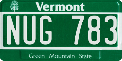 VT license plate NUG783