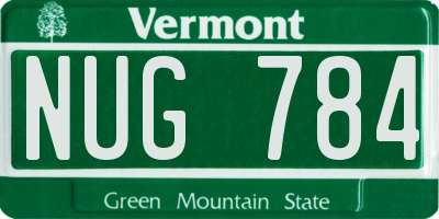 VT license plate NUG784