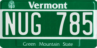 VT license plate NUG785