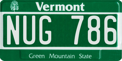 VT license plate NUG786