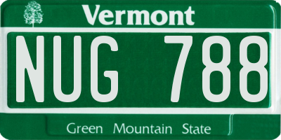 VT license plate NUG788