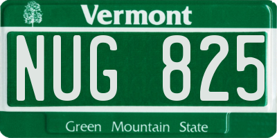 VT license plate NUG825