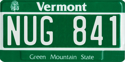 VT license plate NUG841