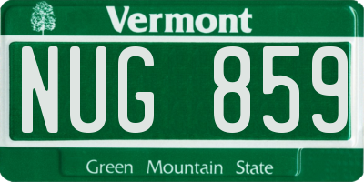 VT license plate NUG859