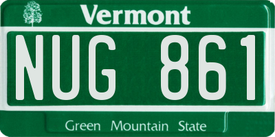 VT license plate NUG861