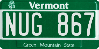 VT license plate NUG867