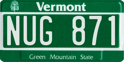VT license plate NUG871