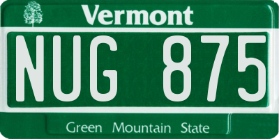 VT license plate NUG875