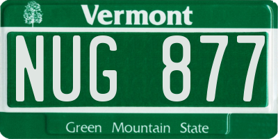 VT license plate NUG877