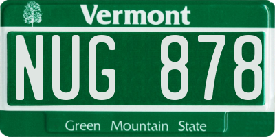 VT license plate NUG878