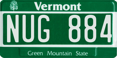 VT license plate NUG884