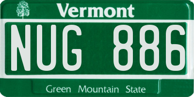 VT license plate NUG886
